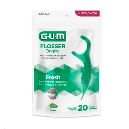 GUM FLOSSERS ORIGINAL 20 UNIDADES SABOR MENTA