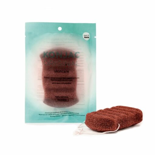 KONJAC ESPONJA CORPORAL CON FINA ARCILLA ROJA FRANCESA NATURAL