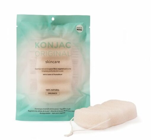 KONJAC ESPONJA CORPORAL BLANCA 100% NATURAL