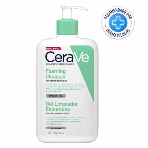 CERAVE GEL LIMPIADOR FACIAL ESPUMOSO 236 ML