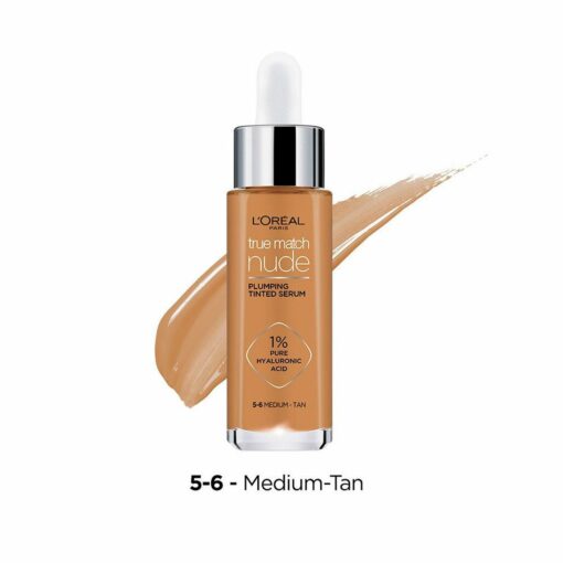 L'ORÉAL PARIS BASE FLUIDA TRUE MATCH TINTED SERUM 5-6 MEDIUM TAN 30ML