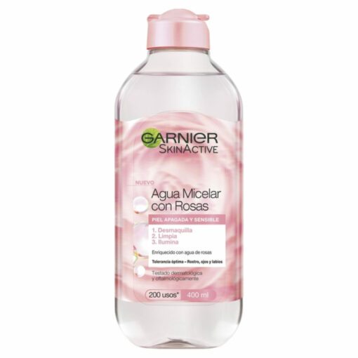 GARNIER SKIN ACTIVE AGUA MICELAR DE ROSAS x400 ml