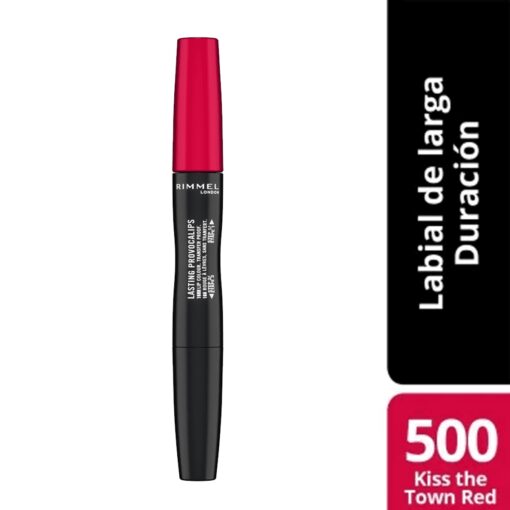 RIMMEL LABIAL LÍQUIDO PROVOCALIPS KISS THE TOWN RED 500