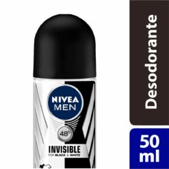 NIVEA DESODORANTE ROLL ON HOMBRE BLACK & WHITE INVISIBLE 50 GR