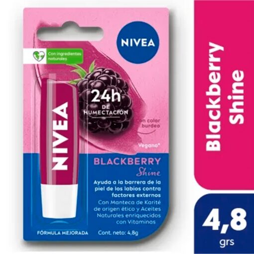 NIVEA PROTECTOR LABIAL BLACKBERRY SHINE