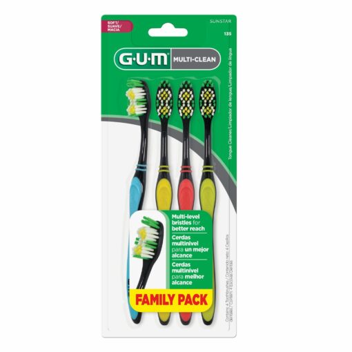 GUM CEPILLO DE DIENTES MULTI-CLEAN 135 X FAMILY PACK