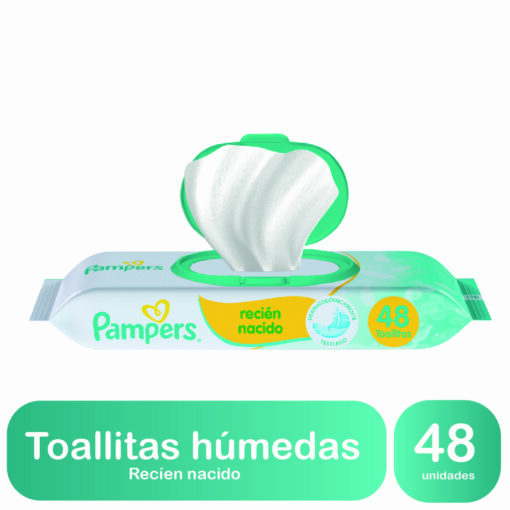 PAMPERS TOALLAS HÚMEDAS RECIÉN NACIDOS X 48 UNIDADES