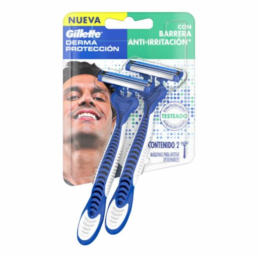 GILLETTE MAQUINA DE AFEITAR DOBLE PROTECCIÓN 2 UNIDADES