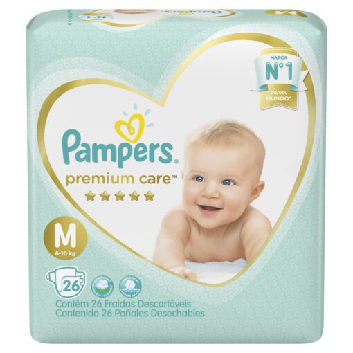 PAMPERS PAÑALES PREMIUM CARE M X 26 UNIDADES