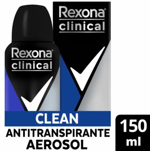 REXONA MEN CLINICAL AEROSOL CLEAN 96H 12X91G/150ML