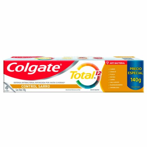 COLGATE PASTA DENTAL TOTAL 12 CONTROL SARRO 140GR