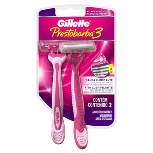 GILLETTE PRESTOBARBA 3 MÁQUINA DE AFEITAR MUJER x2 un