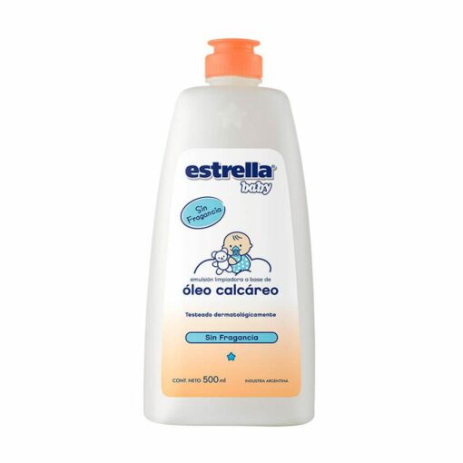 ESTRELLA BABY OLEO CALCÁREO S/FRAGANCIA CON EXTRACTO DE ALGODÓN 500 ML