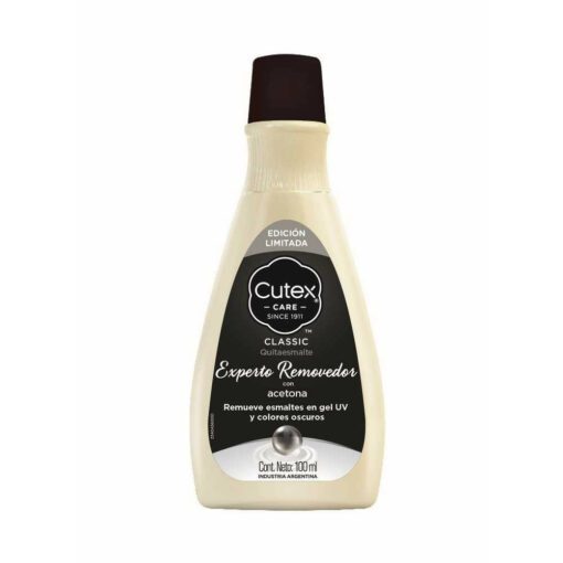 CUTEX QUITAESMALTE EXPERTO REMOVEDOR CON ACETONA X 100 ML
