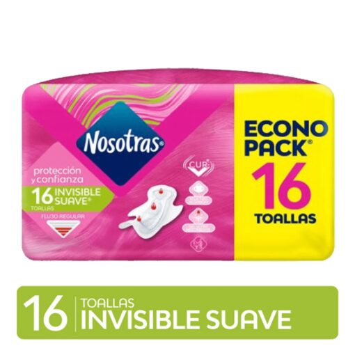 NOSOTRAS TOALLAS INVISIBLE SUAVE 16 UNIDADES