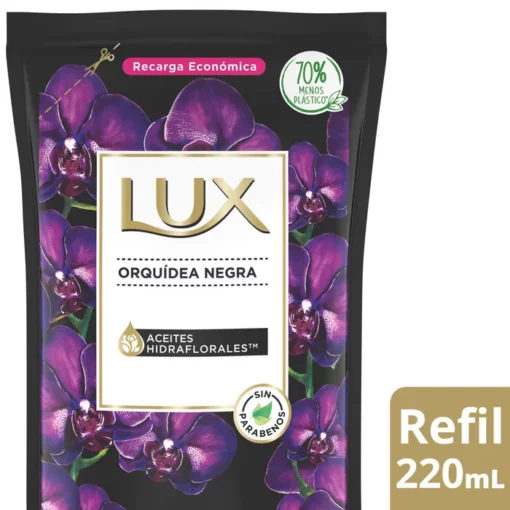 LUX JABÓN LÍQUIDO ORQUÍDEA NEGRA REPUESTO X 220 ML