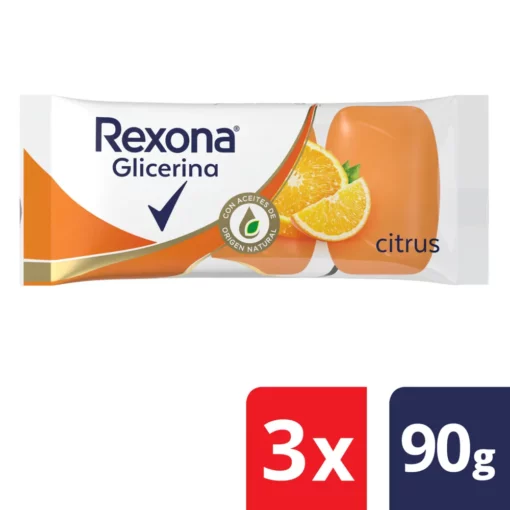 REXONA JABÓN GLICERINA CITRUS x90 gr x3 un