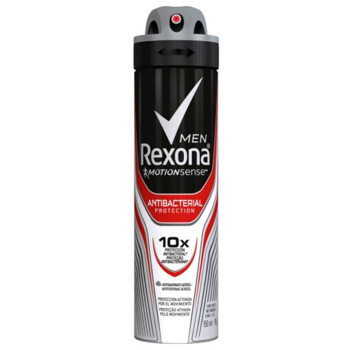 REXONA MEN DESODORANTE PROTECCIÓN ANTIBACTERIAL AEROSOL X 90 GR