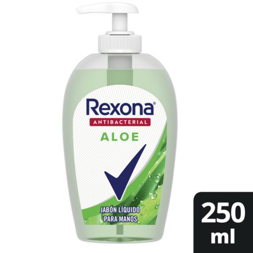 REXONA JABÓN LÍQUIDO ANTIBACTERIAL ALOE X 250 ML