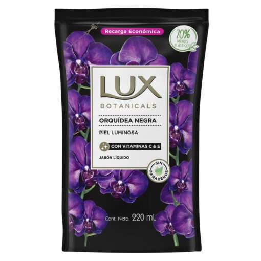 LUX JABÓN LÍQUIDO ORQUÍDEA NEGRA REPUESTO X 220 ML
