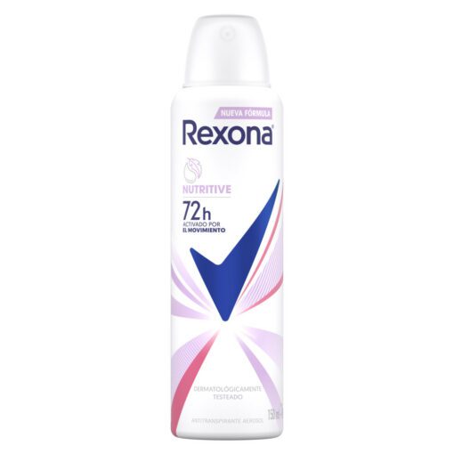 REXONA MUJER ANTITRANSPIRANTE AEROSOL NUTRITIVE PROTECCIÓN 72HS x150 ml