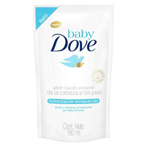 DOVE BABY JABÓN LÍQUIDO HUMECTANTE REPUESTO x180 ml