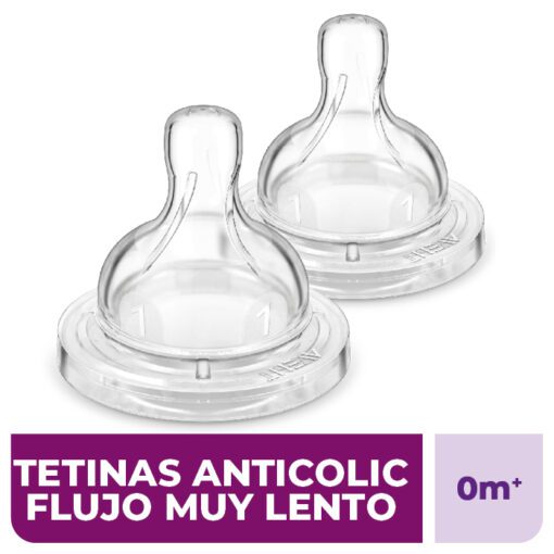 AVENT TETINAS FLUJO MUY LENTO +0M x 2 UN.