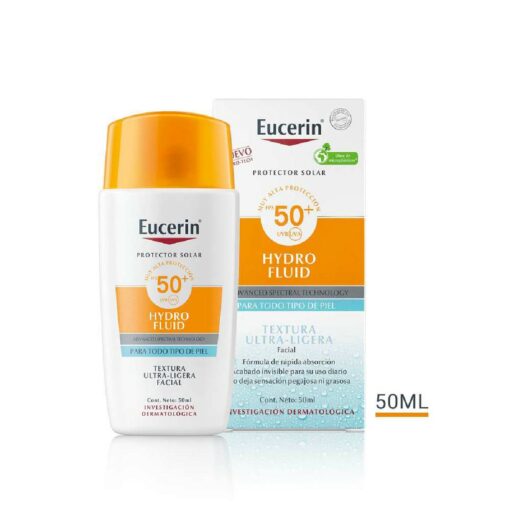 EUCERIN SUN HYDRO FLUID FPS 50 TEXTURA ULTRA LIGERA 50 ML