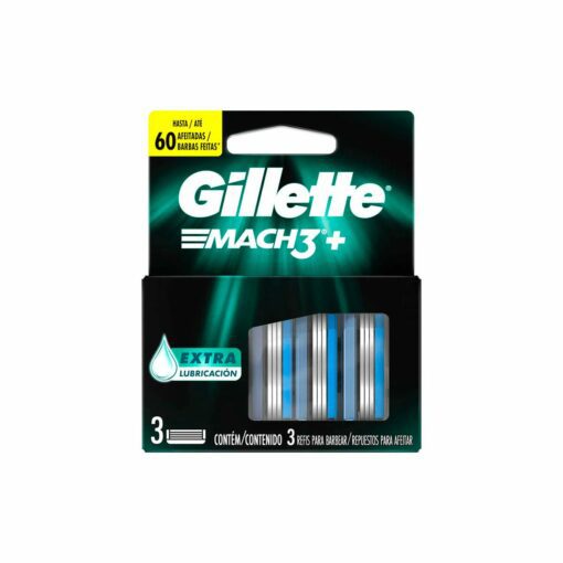 GILLETTE MACH3 EXTRA LUBRICACION REPUESTOS 3 UNIDADES