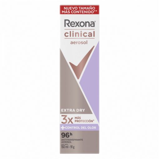 REXONA DESODORANTE CLINICAL EXTRA DRY AERO.MUJER 91G