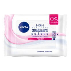 NIVEA TOALLITAS DESMAQUILLANTES SUAVE X 25 UNIDADES