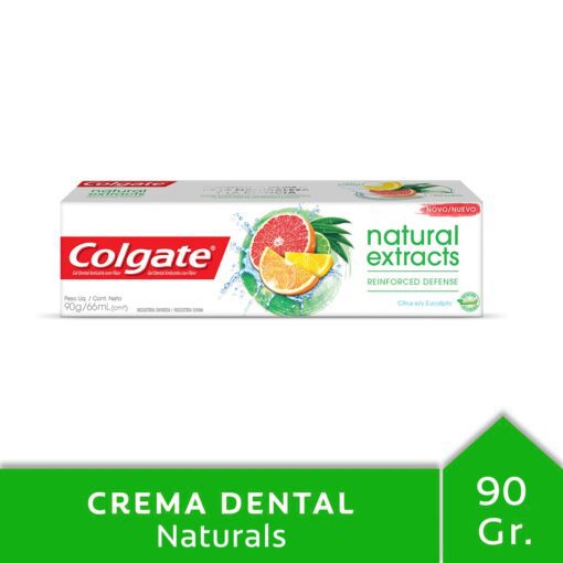 COLGATE CREMA DENTAL NATURAL EXTRACTS CITRUS Y EUCALIPTO REINFORCED DEFENSE X 90 GRS