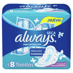 ALWAYS TOALLITAS  MAXI PROTECCIÓN SECA X 8 UNIDADES