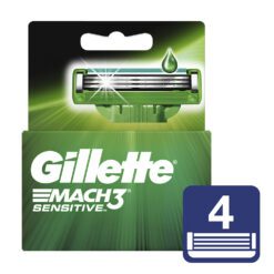 GILLETTE MACH3 HOJAS DE AFEITAR SENSITIVE X 4 UNIDADES