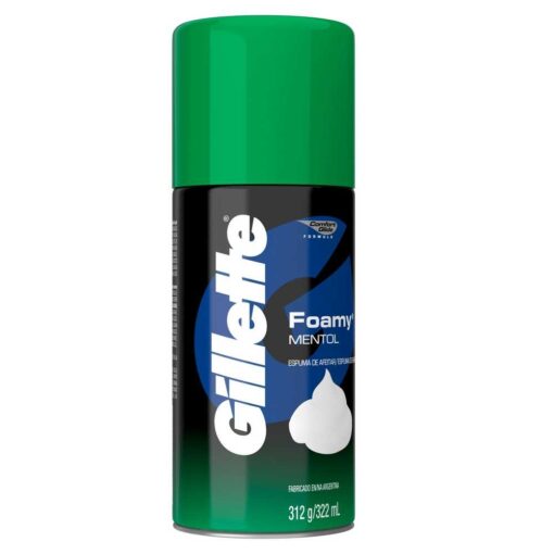 GILLETTE ESPUMA DE AFEITAR  FOAMY MENTOL X 312GR