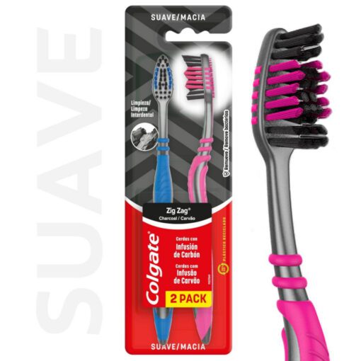 COLGATE CEPILLO DENTAL ZIGZAG CARBON X2