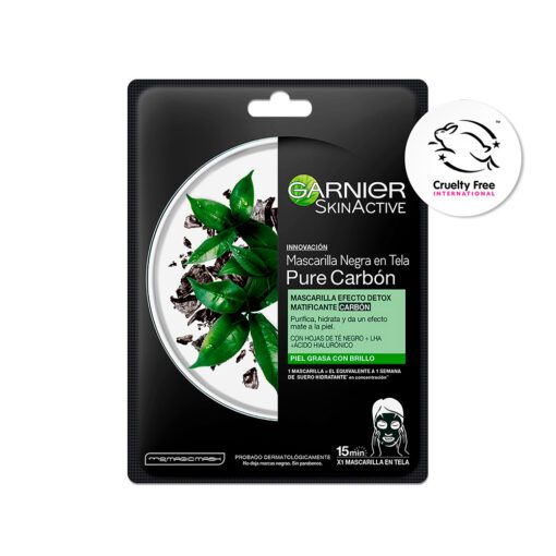 GARNIER MASCARILLA DE TELA PURE CARBÓN