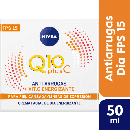 NIVEA CREMA FACIAL Q10 PLUS C ANTIARRUGAS ENERGIZANTE FPS15 X 50ML