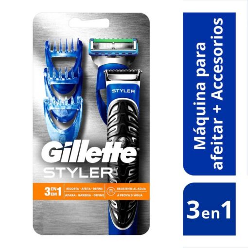 GILLETTE MÁQUINA DE AFEITAR FUSIÓN PROGLIDE POWER STYLER RAZOR