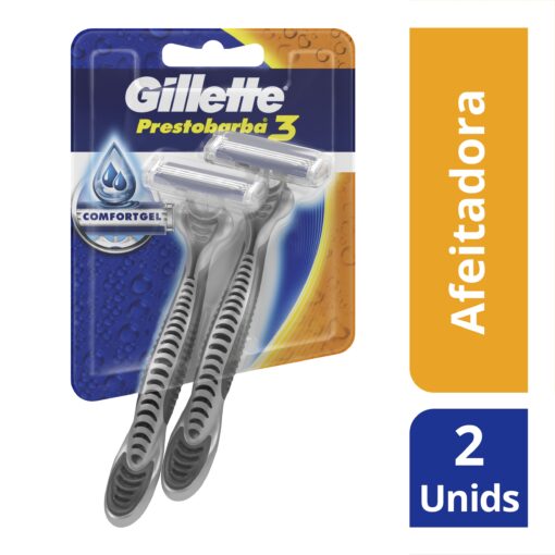 GILLETTE MÁQUINA AFEITAR 3 HOMBRE BLISTER X 2 UNIDADES