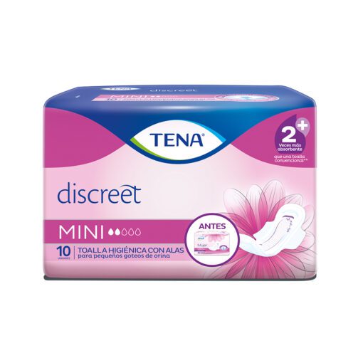 TENA MUJER TOALLITAS MINI ALAS  X 10