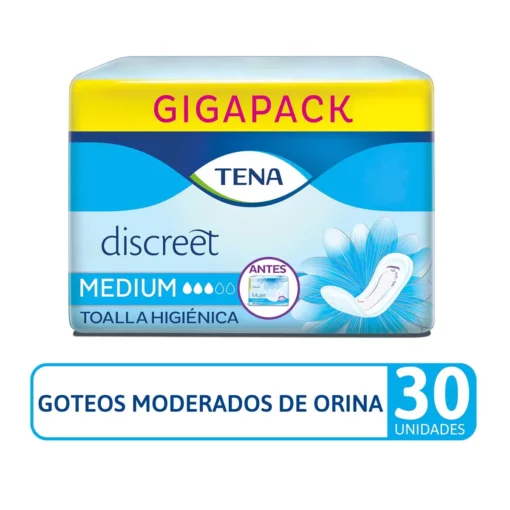TOALLITAS HIGIÉNICAS MUJER MEDIUM X 30 UNIDADES