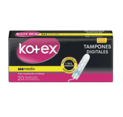 KOTEX TAMPONES MEDIO x20 un