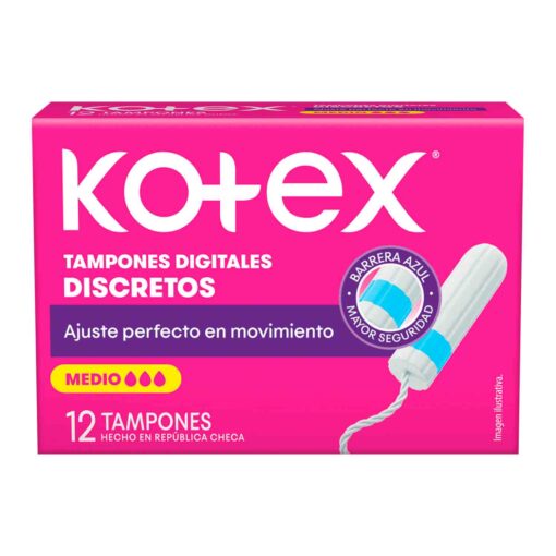 KOTEX TAMPONES MEDIO X 12 UNIDADES