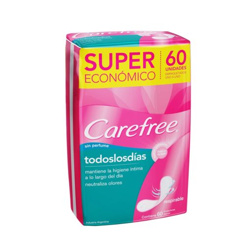 CAREFREE PROTECTORES DIARIOS TODOS LOS DÍAS X 60 UNIDADES