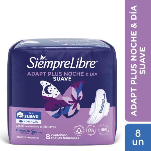 SIEMPRE LIBRE ADAPT PLUS NOCHE Y DÍA CON ALAS X 8 UNIDADES