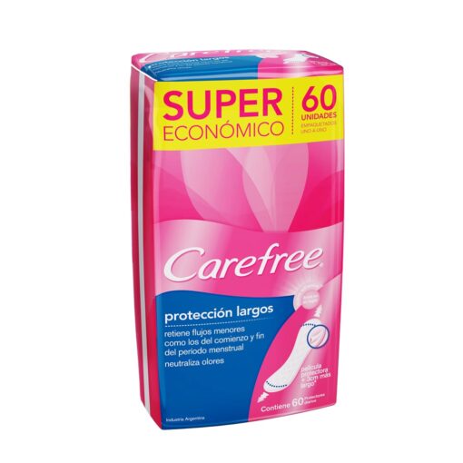 CAREFREE PROTECTORES DIARIOS PROTECCIÓN LARGO X 60 UNIDADES
