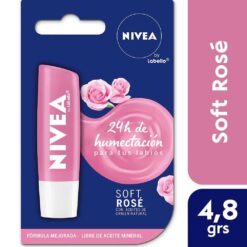 NIVEA MANTECA DE CACAO LABELLO SOFT ROSE X 4,8 GR
