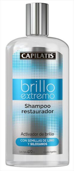 CAPILATIS LÍNEA BRILLO EXTREMO SHAMPOO RESTAURADOR X 420 ML