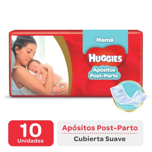 HUGGIES MAMÁ APÓSITOS POST PARTO X 10 UNIDADES